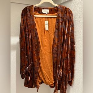 Anthropologie Velvet Cardigan